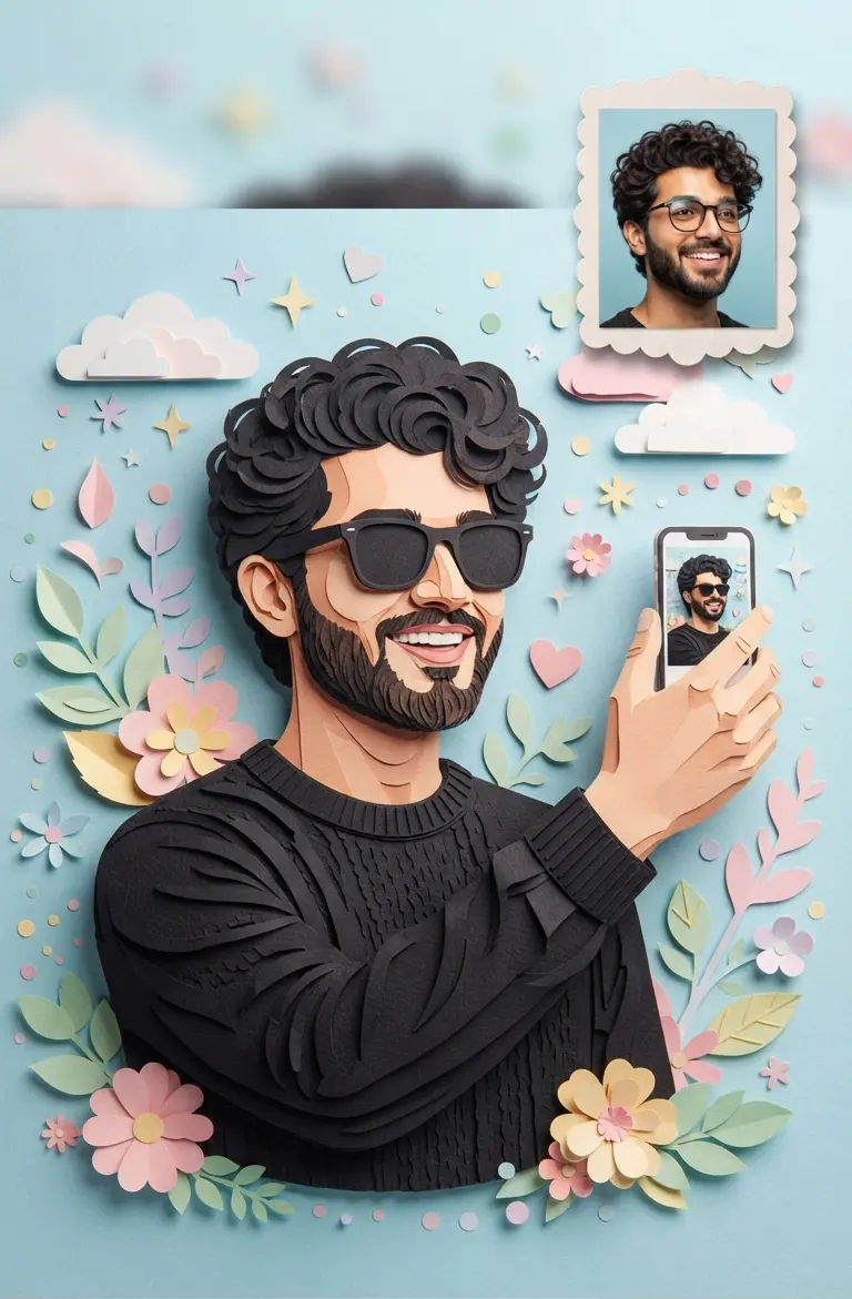 Art style portrait of a young man
